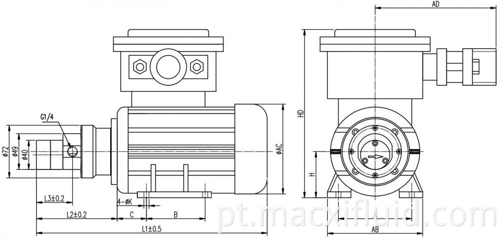 72 Explosion Proof Motor Micro Gear Pump